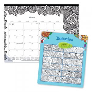 Blueline REDC2917311 DoodlePlan Desk Pad Calendar with Coloring Pages, 22 x 17, 2021