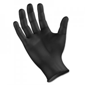Boardwalk BWK396LCT Disposable General Purpose Powder-Free Nitrile Gloves, L, Black, 4.4mil, 1000/Ct