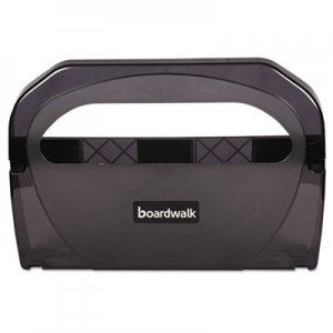 Boardwalk BWKTS510SBBWEA Toilet Seat Cover Dispenser, 17.25 x 3.13 x 11.75, Smoke Black