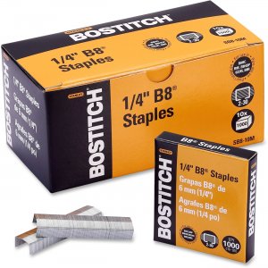 Bostitch SB8-10 B8 PowerCrown Premium Staples, Full-Strip