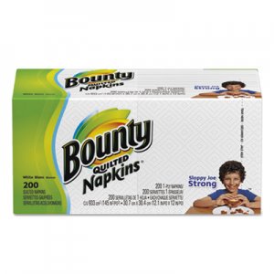 Bounty PGC96595CT Quilted Napkins, 1-Ply, 12 1/10 x 12, White, 200/Pack, 8 Pack/Carton