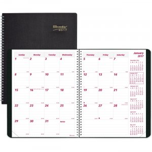 Brownline CB1200VBLK DuraFlex Monthly Planner