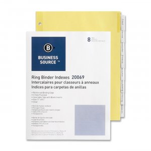 Business Source 20069 Ring Binder Index Divider