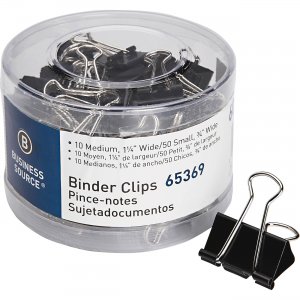 Business Source 65369 Small/Medium Binder Clips Set