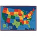 Carpets for Kids 9695 Value Line USA Map Design Rug