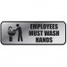 COSCO 098205 Employee Wash Hands Sign