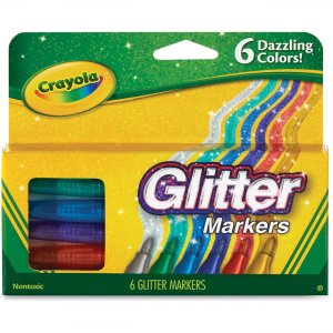Crayola 58-8629 6 Color Glitter Markers