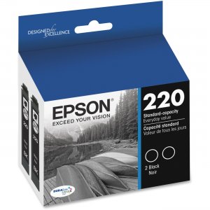 Epson T220120-D2 Standard-Capacity Black Dual Pack Ink Cartridge