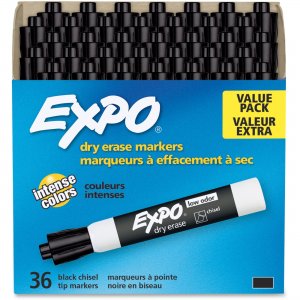 EXPO 1920940 Low-Odor Dry-erase Chisel Tip Markers