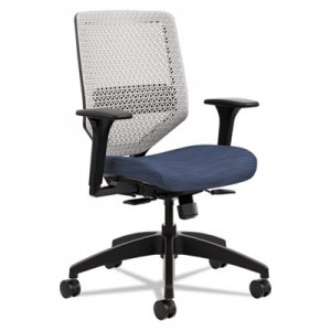 HON HONSVR1AILC90TK Solve Series ReActiv Back Task Chair, Supports up to 300 lbs., Midnight Seat/Titanium Back, Black Base