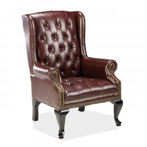 Lorell 777QAJOX Queen Anne Wing-Back Reception Chair