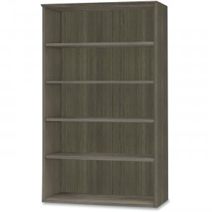 Mayline MVB5LGS Medina Series Gray Laminate. 5-Shelf Bookcase