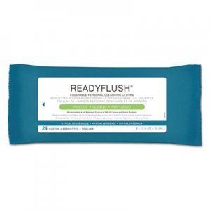 Medline MIIMSC263810CT ReadyFlush Biodegradable Flushable Wipes, 8 x 12, 24/Pack, 24 Pack/Carton