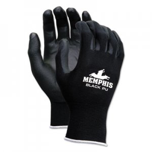 MCR CRW9669XL Economy PU Coated Work Gloves, Black, X-Large, 1 Dozen