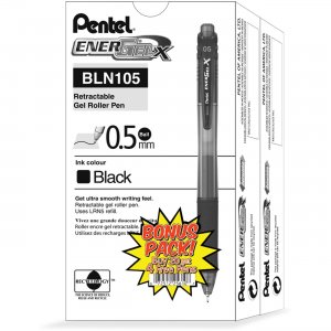 Pentel BLN105ASW2 EnerGel X Retractable Gel Pens
