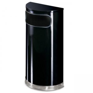 Rubbermaid Commercial SO820PLBK Half Round Receptacle