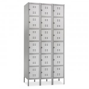 Safco 5527GR Six-Tier Two-tone 3 Column Locker with Legs