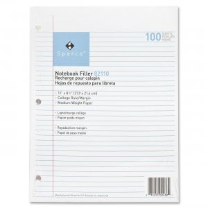 Sparco 82110 Notebook Filler Paper