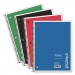 Universal UNV66624 Wirebound Notebook, 1 Subject, Wide/Legal Rule, Assorted Color Covers, 10.5 x 8, 70 Sheets, 4/Pack