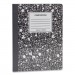 Universal UNV20930 Composition Book, Wide/Legal Rule, Black Marble Cover, 9.75 x 7.5, 100 Sheets