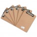 Universal UNV05561 Hardboard Clipboard with Low-Profile Clip, 1/2" Capacity, 6 x 9, Brown, 6/Pk