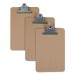 Universal UNV05610VP Hardboard Clipboard, 3/4" Capacity, 5 x 8 Sheets, Brown, 3/Pack