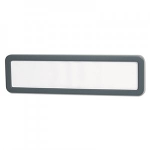 Universal UNV08223 Recycled Cubicle Nameplate with Rounded Corners, 9 x 2 1/2, Charcoal