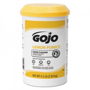 GOJO GOJ0915 Lemon Pumice Hand Cleaner, Lemon Scent, 4.5 lb Tub, 6/Carton