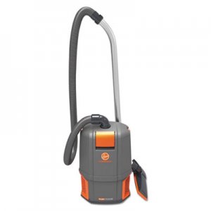 Hoover Commercial HVRCH34006 HushTone Backpack Vacuum Cleaner, 11.7 lb., Gray/Orange
