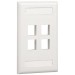 Panduit NK4FEIY 4 Socket NetKey Faceplate