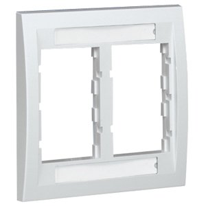 Panduit CBEIW-2GY Mini-Com 2 Socket Double Gang Faceplate