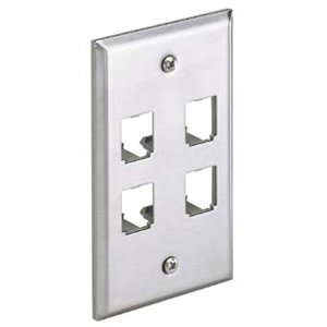 Panduit CFP4SY Mini-Com 4 Sockets Single Gang Faceplate