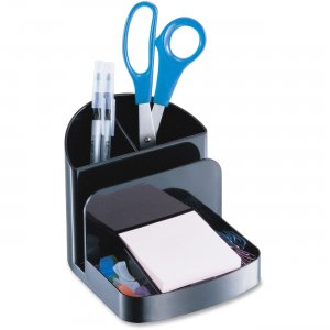OIC 26022 Recycled Deluxe Desk Organizer, Black