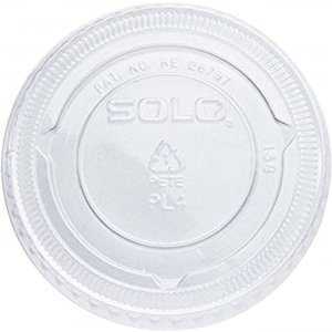 Solo PL4N PET Plastic Souffle Portion Cup Lids