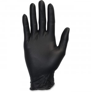 Safety Zone GNEP-LG-K Powder Free Black Nitrile Gloves