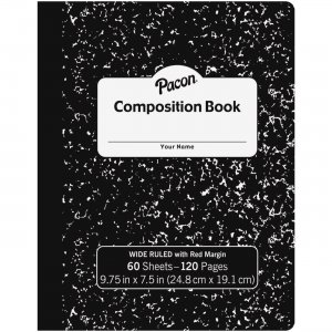 Pacon MMK37118 Wide-rule 60-sht Composition Book