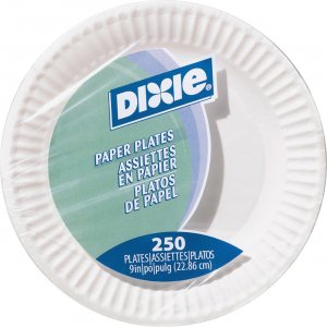Dixie WNP9ODCT 9" Economy White Paper Plates