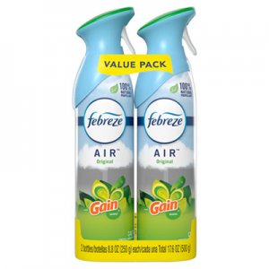 Febreze PGC97810 AIR, Gain Original, 8.8 oz Aerosol, 2/Pack, 6 Pack/Carton