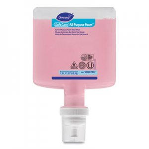 Diversey DVO100907877 Soft Care All Purpose Foam for IntelliCare Dispensers, Floral, 1.3 L Cartridge, 6/Carton