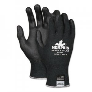 MCR CRW9178NFXL Kevlar Gloves 9178NF, Kevlar/Nitrile Foam, Black, X-Large