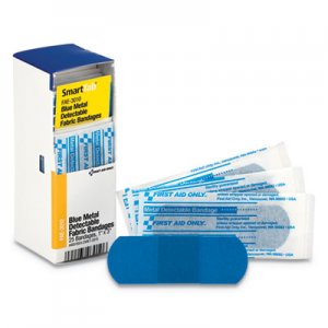 First Aid Only FAOFAE3010 Refill f/SmartCompliance Gen Cabinet, Blue Metal Detectable Bandages,1x3,25/Bx