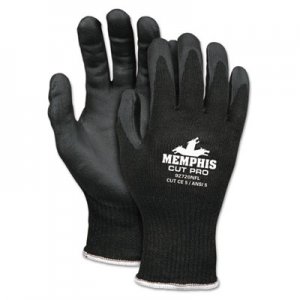 MCR CRW92720NFL Cut Pro 92720NF Gloves, Large, Black, HPPE/Nitrile Foam