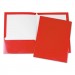 Universal UNV56420 Laminated Two-Pocket Folder, Cardboard Paper, Red, 11 x 8 1/2, 25/Pack