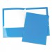 Universal UNV56419 Laminated Two-Pocket Folder, Cardboard Paper, Blue, 11 x 8 1/2, 25/Pack
