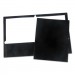 Universal UNV56416 Laminated Two-Pocket Folder, Cardboard Paper, Black, 11 x 8 1/2, 25/Pack