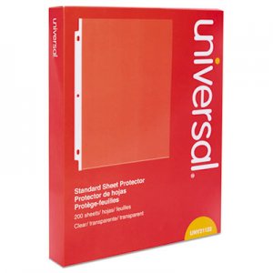 Universal UNV21122 Standard Sheet Protector, Standard, 8 1/2 x 11, Clear, 200/Box