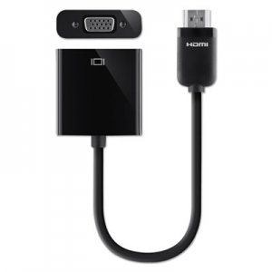 Belkin BLKF2CD058 HDMI to VGA + 3.5mm Audio Adapter, M/F, 1080p, 5", Black