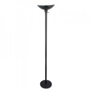 Alera ALELMPF52B Torchier Floor Lamp, 12.5"w x 12.5"d x 72"h, Matte Black