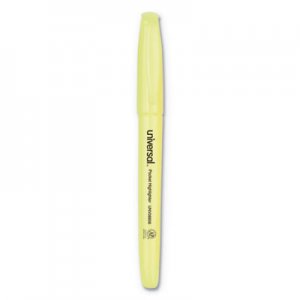 Universal UNV08856 Pocket Highlighters, Chisel Tip, Fluorescent Yellow, 36/Pack