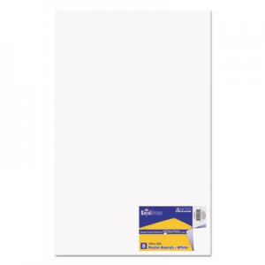 Royal Brites GEO24324 Premium Coated Poster Board, 14 x 22, White, 8/Pack